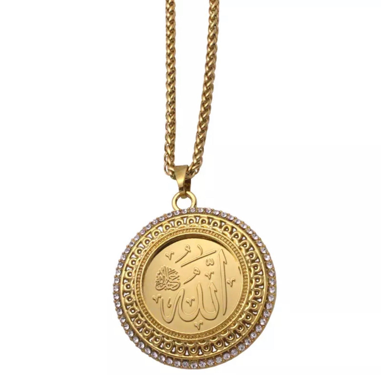 Buy Rose Gold ALLAH Pendant Hypoallergenic Jewelry Dainty Chain Allah  Pendant Necklace God Name Symbol Necklace Ayat Pendant Online in India -  Etsy